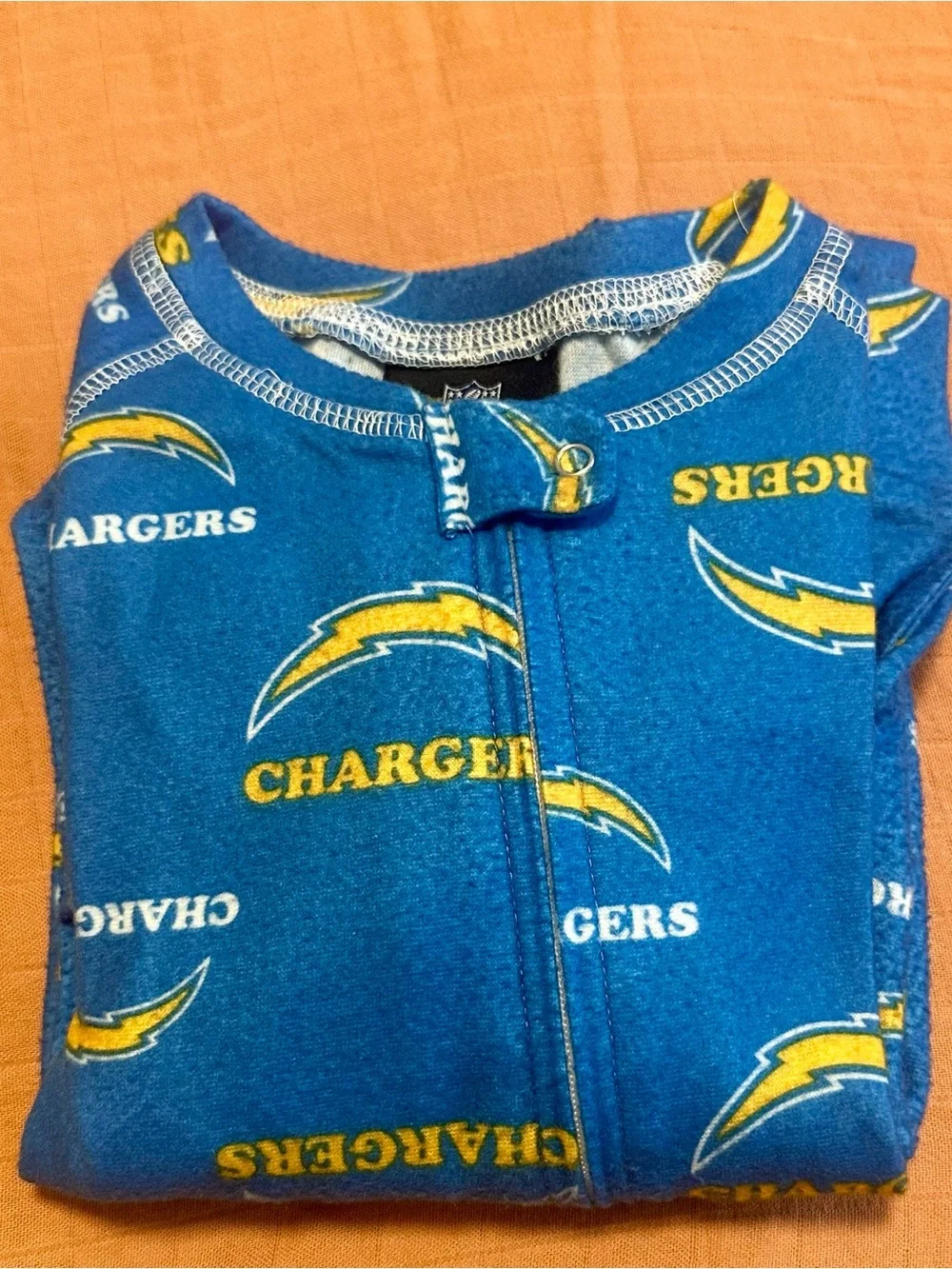 NFL Los Angeles Chargers Kids Fleece Footie Pajamas – 3T